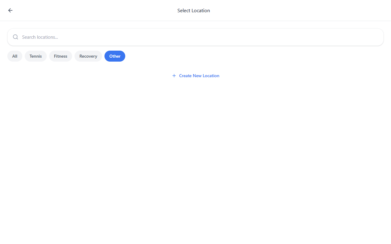 Location picker — Other tab (example)